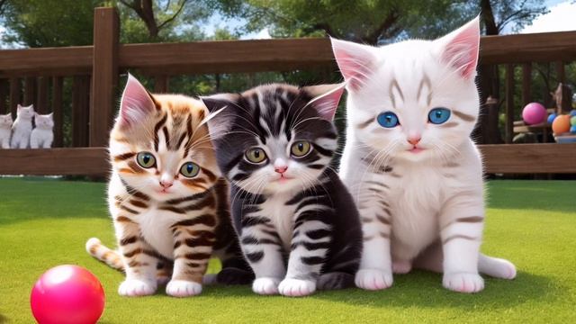Cat and ball, Cat play time, Cat play ball , funny cats, cat sisters, cat brothers - CPL 26 смотреть онлайн