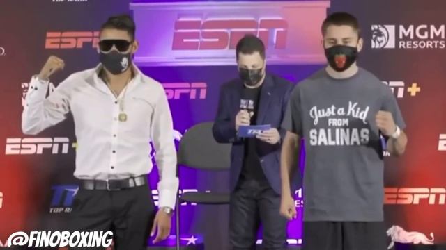 EMANUEL NAVARRETE vs RUBEN VILLA OFFICIAL FACE OFF FOR THE VACANT WBO FEATHERWEIGHT TITLE смотреть онлайн