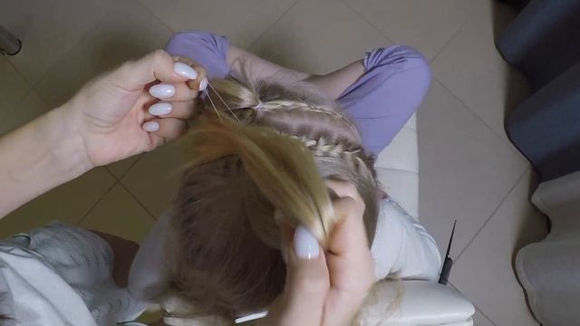 ФРАНЦУЗСКАЯ КОСА в хвосте с украшением НА НОВЫЙ ГОД Красивые прически смотреть онлайн