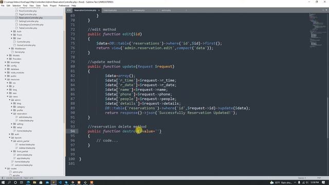 17 Laravel food ordering system making for codecanyon | Reservation sytem edit delete смотреть онлайн