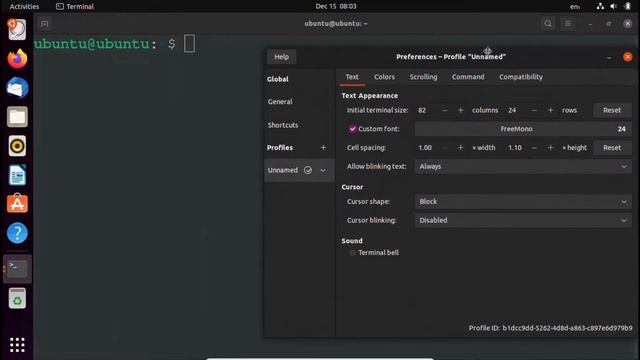 Настройка окна Linux и шрифта для Terminal смотреть онлайн