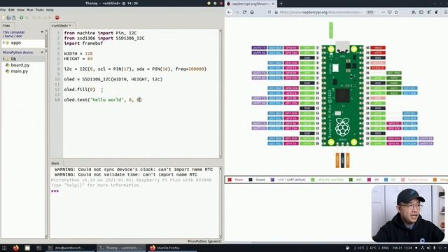 Raspberry Pi Pico - SSD1306 OLED Micro Python Library and Setup смотреть онлайн