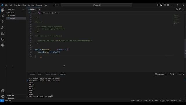 Class 08 Part 5/5 - For Each loop in Typescript смотреть онлайн
