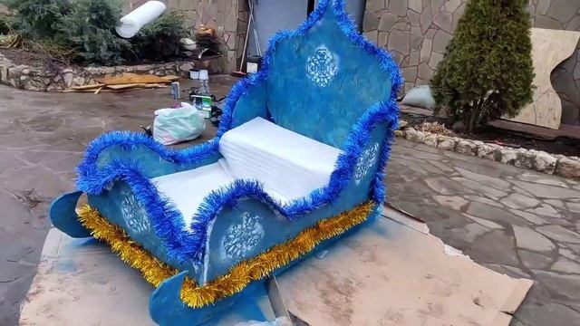 Новогодние сани с дедом Морозом своими руками смотреть онлайн