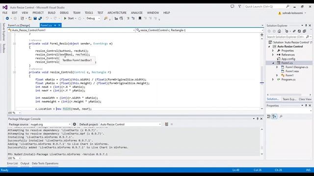 Auto Resize Controls Based On Resize Form: demonstrates how to do it using Winforms C# смотреть онлайн