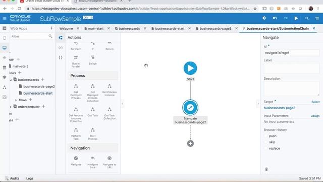 Using Nested Sub Flows in Oracle Visual Builder смотреть онлайн