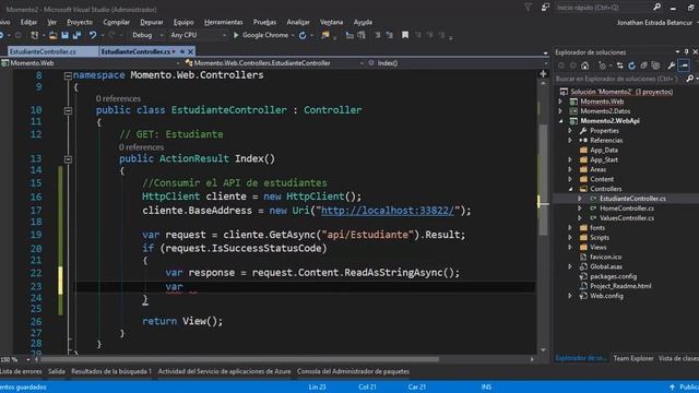 EXTRA - Solución Ejercicio WebAPI смотреть онлайн