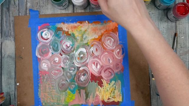 Floral Fusion: A Journey from Abstract Chaos to Bouquet Bliss Paint tutorial смотреть онлайн