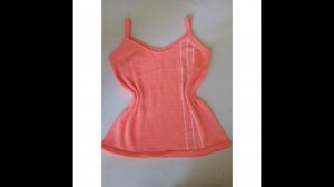 Вязаная майка на однофантурной вязальной машине.