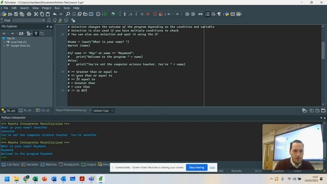 AQA Computer Science - Lesson 5 - Python - 3.10 - Selection / Comparison Operators смотреть онлайн
