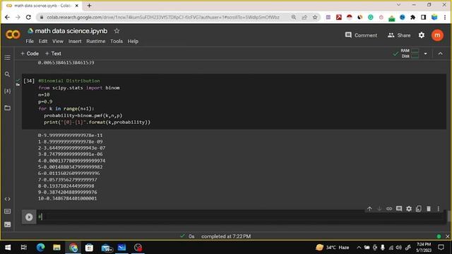 Binomial Distribution in probability | python | rlanguagestatistics | ML | AI | Data Science смотреть онлайн