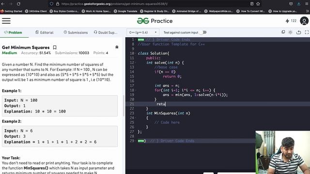 Lecture 112: Perfect Squares Problem || DP Series смотреть онлайн