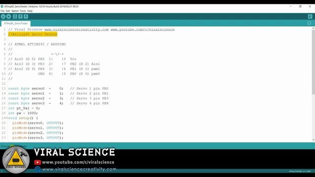 ATtiny85 Servo Tester | Digital Multi Channel Servo Tester