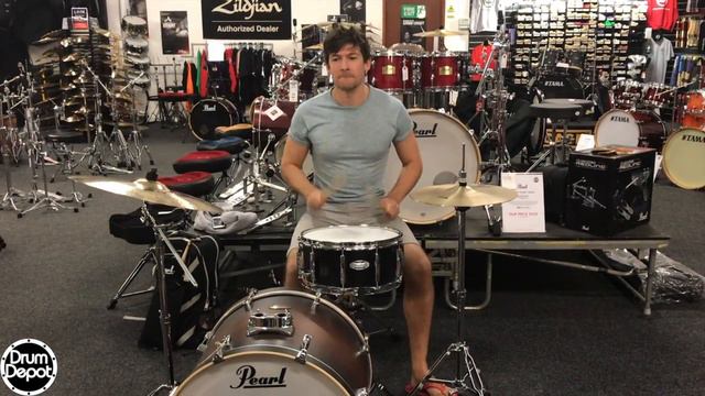 Pearl Masters Complete 14″ x 6.5″ Snare Drum in Matte Caviar Black смотреть онлайн