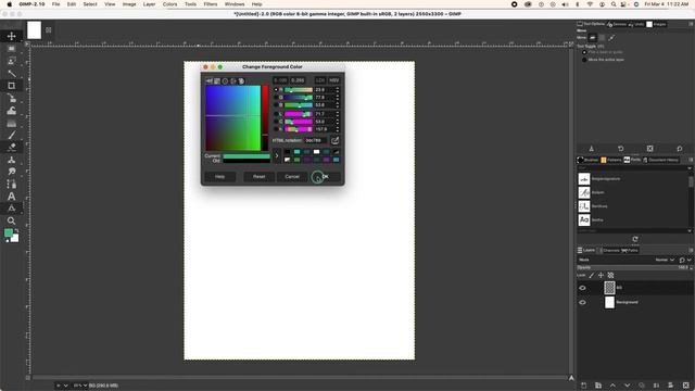 How to change the background and text color in GIMP смотреть онлайн