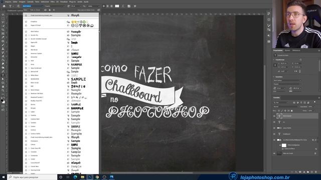 Chalkboard no Photoshop - Como fazer o efeito Desenho de Giz em Quadro Negro (Lousa) смотреть онлайн