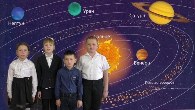 В центре  Солнечной системы раскаленный жёлтый шар