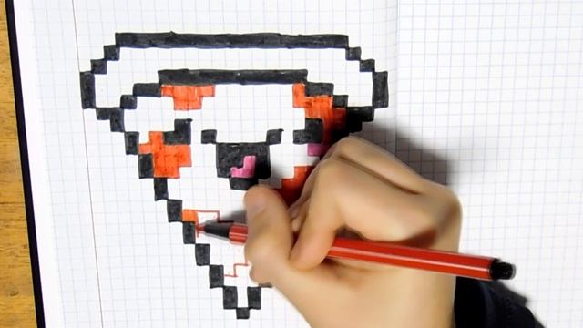 Как рисовать пиццу.How to draw pizza.Рисунки по клеточкам смотреть онлайн