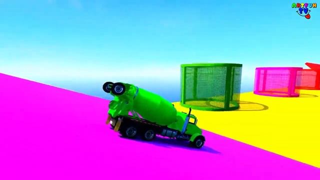 Мультик Про Трактор Вертолёты Монстр Трак и Бетономешалка а Так же грузовик В новом Парке смотреть онлайн