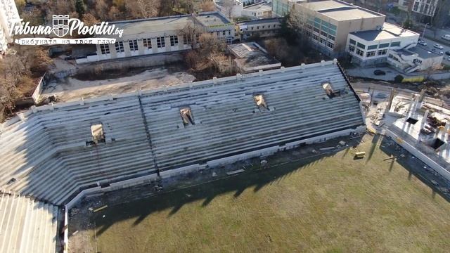 Строежът на стадион "Христо Ботев" от високо смотреть онлайн
