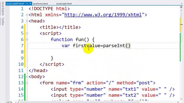 Java Script Form Example смотреть онлайн