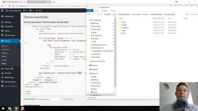 TUTORIAL: Copyright Bar im WordPress Theme Twenty Seventeen verändern смотреть онлайн