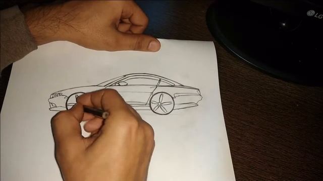 how to draw side view car sketch смотреть онлайн