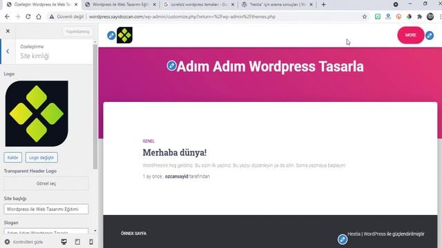 Wordpresste Tema Yükleme ve Tema Ayarlarını Düzenleme | Wordpress#5 смотреть онлайн
