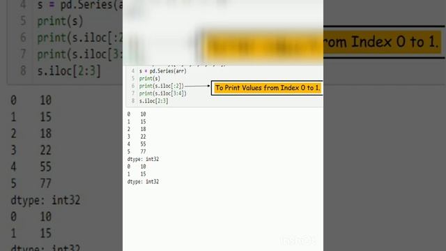 Pandas Series- iloc( ) method смотреть онлайн