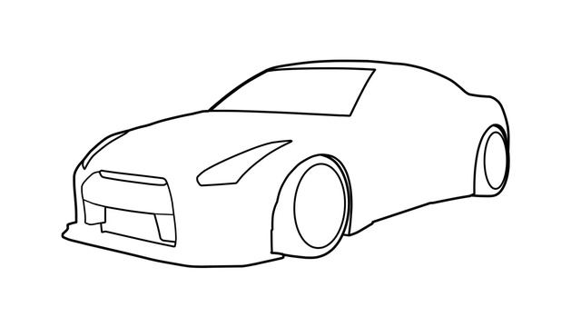 How to draw a NISSAN GT-R R35 LIBERTY WALK / drawing nissan gtr r 35 2007 sports car смотреть онлайн