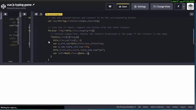【Vuejs】falling letter typing game смотреть онлайн