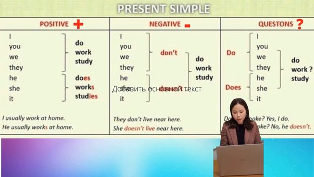 Present SIMPLE Қазақша/ Ауыспалы осы шақ қазақ тілінде ереже/English with ME. смотреть онлайн