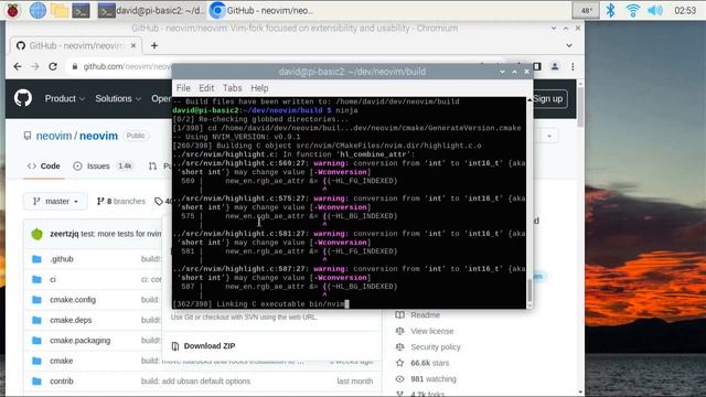 neovim with some plugins on a raspios 64 bit operating system, speed run, no audio смотреть онлайн