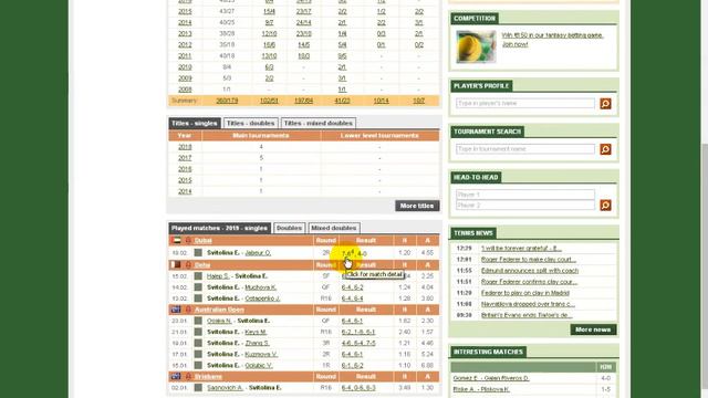2019 02 20 Анализ матча WTA: Дубай (ОАЭ), хард - 1/8 финала Мугуруса Г.-Свитолина Э.(1часть) смотреть онлайн