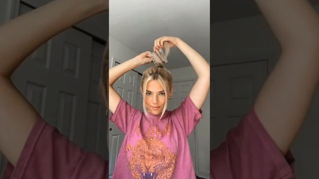 Тутор на красивый пучок с крабиком...??♥️ смотреть онлайн