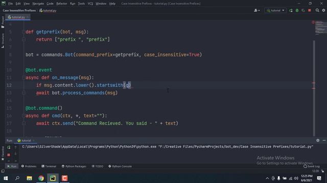 How to make Bot Prefix Case Insensitive in discord py смотреть онлайн