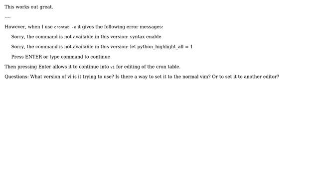 Ubuntu: 16.04: crontab -e editor settings / Python syntax highlighting in vim смотреть онлайн