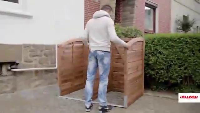 Мусорный контейнер из дерева для дома и дачи смотреть онлайн