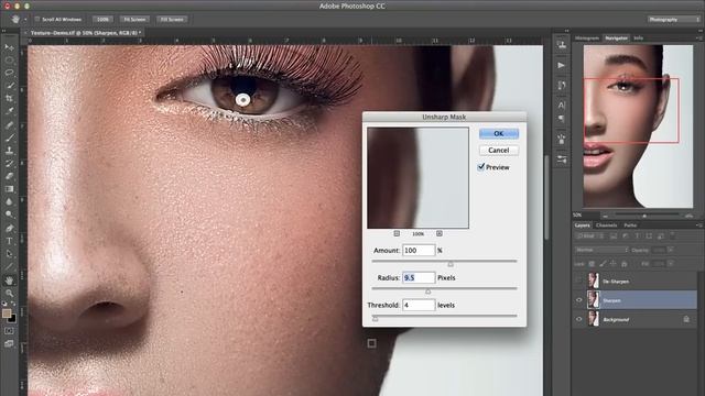 How to Even Out Rough Skin Texture and Pores in Photoshop смотреть онлайн