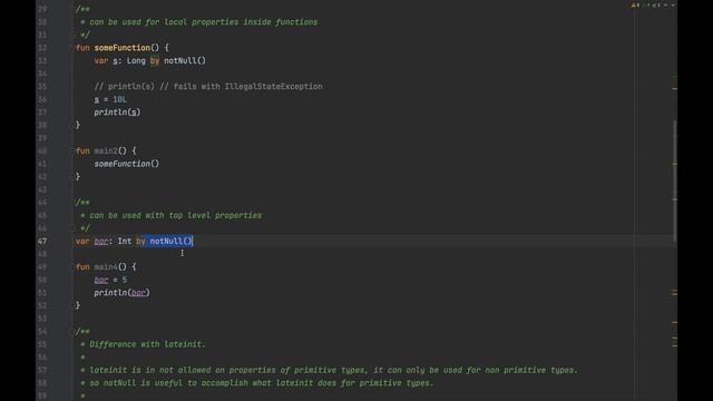 Kotlin's Built-in Delegates: notNull delegate смотреть онлайн