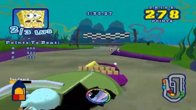 SpongeBob's Boating Bash FULL GAME Longplay смотреть онлайн