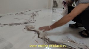 Эпоксидный пол своими руками. 60 м кв. Набор №52. Metally epoxy 3:1. Мраморный пол - легко и просто