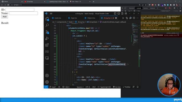 Updating from an array in State - ReactJS(TypeScript) | MengSreang Channel смотреть онлайн