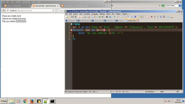 14 Belajar PHP Pemula # ForEach смотреть онлайн