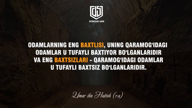 Umar Ibn Hattob R.a Ning Eng Sara Iqtiboslari Va Dono So'zlari.