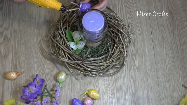 Весенний пасхальный подсвечник своими руками/Spring candle/Easter /Подарок к пасхе/Dollar Tree DIY смотреть онлайн