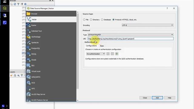 QGIS Open a Geojson by HTTP (Web URL) смотреть онлайн