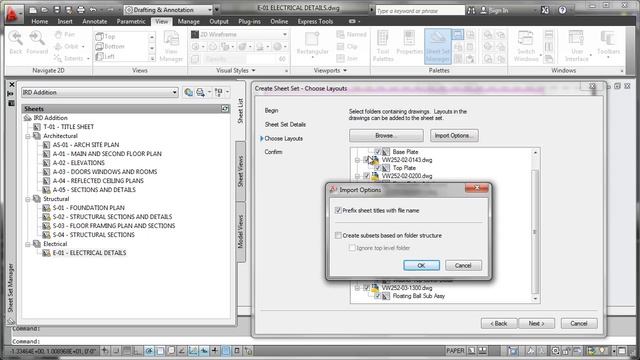 AutoCAD 2012: Sheet Sets - Importing Existing Drawings | AutoCAD смотреть онлайн