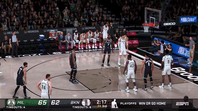 NBA 2K21 Modded Playoffs Showcase | Nets vs Bucks | Full GAME 7 Highlights смотреть онлайн
