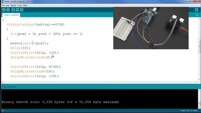 Arduino Sensor Servo Sweep Tutorial - Locating the nearest target смотреть онлайн